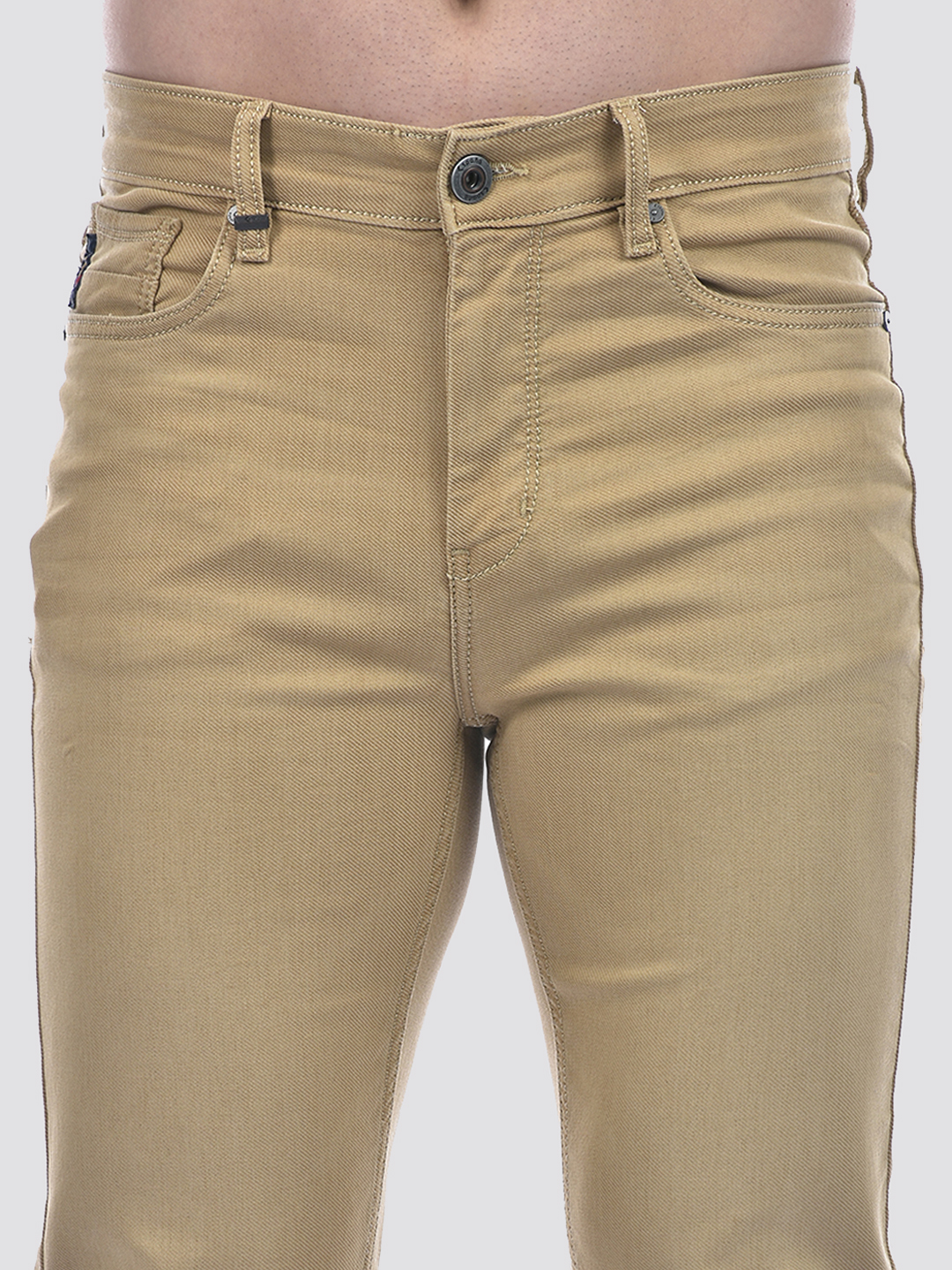 Numero Uno Men Beige Slim Fit Sustainable Jeans